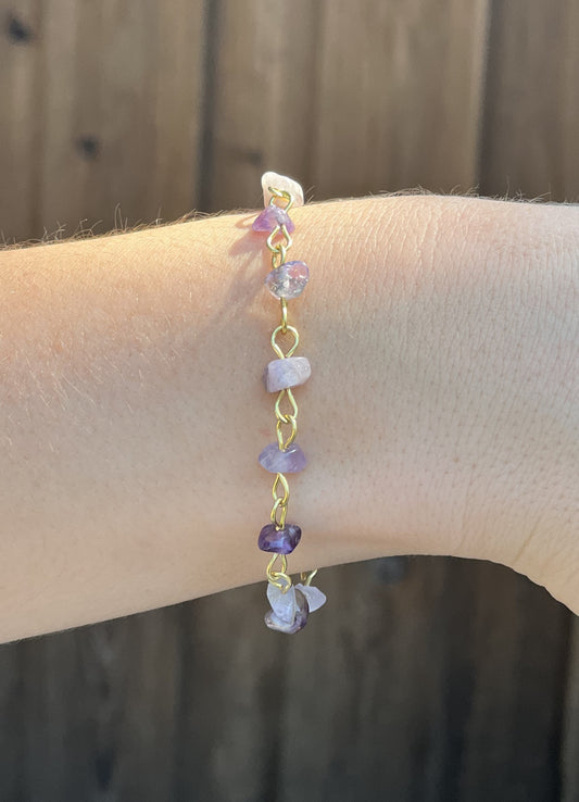 Gold Amethyst Bracelet