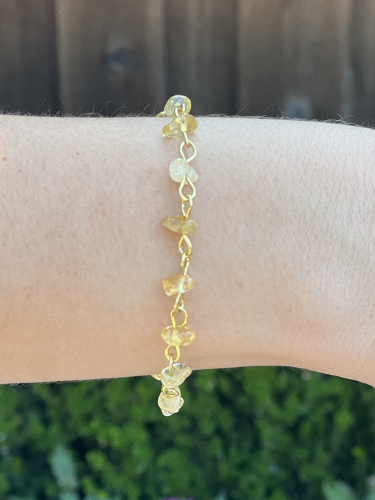 Gold Citrine Bracelet