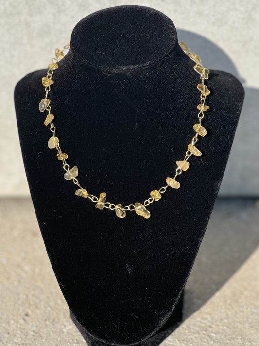 Gold Citrine Choker