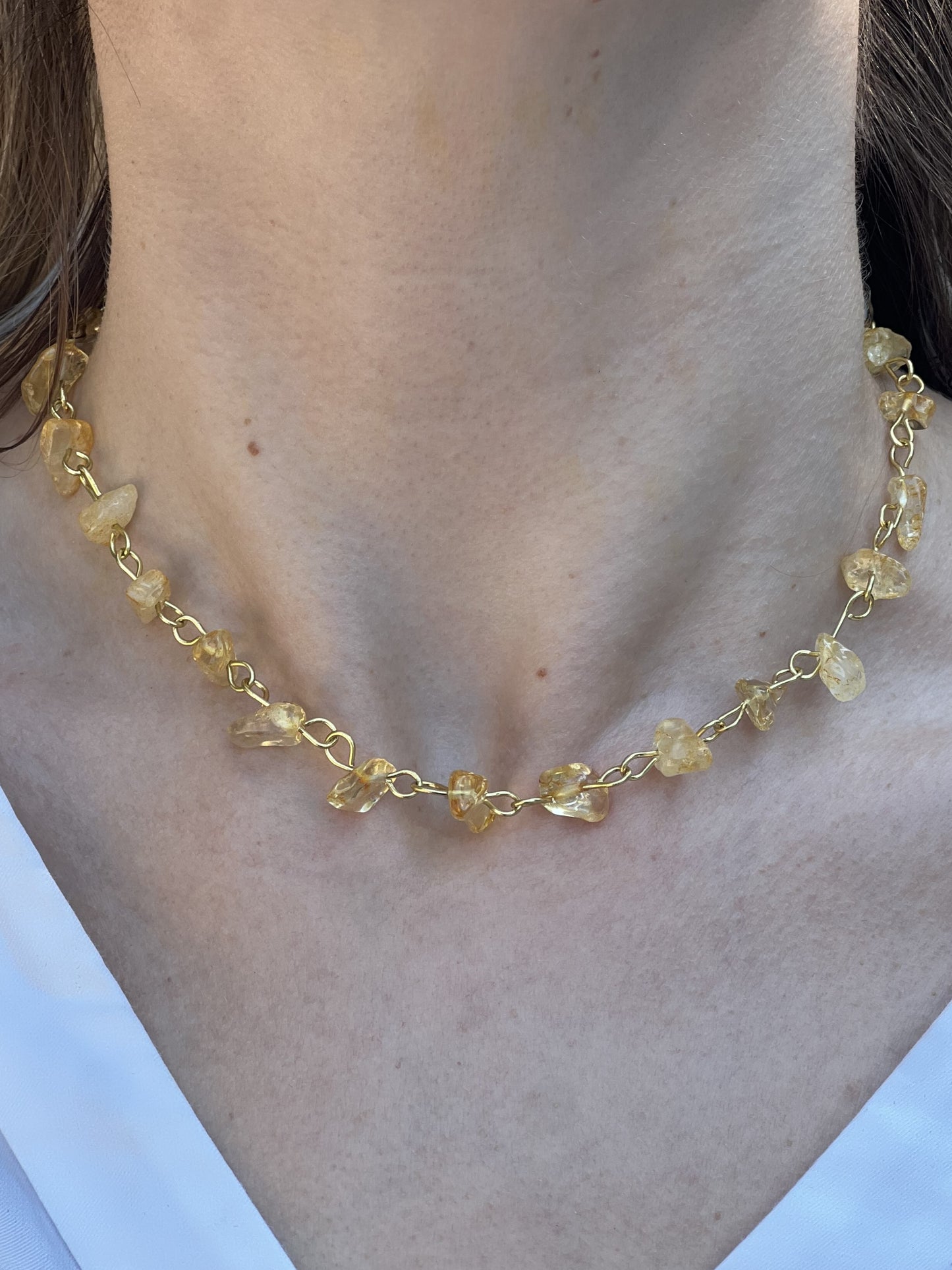 Gold Citrine Choker