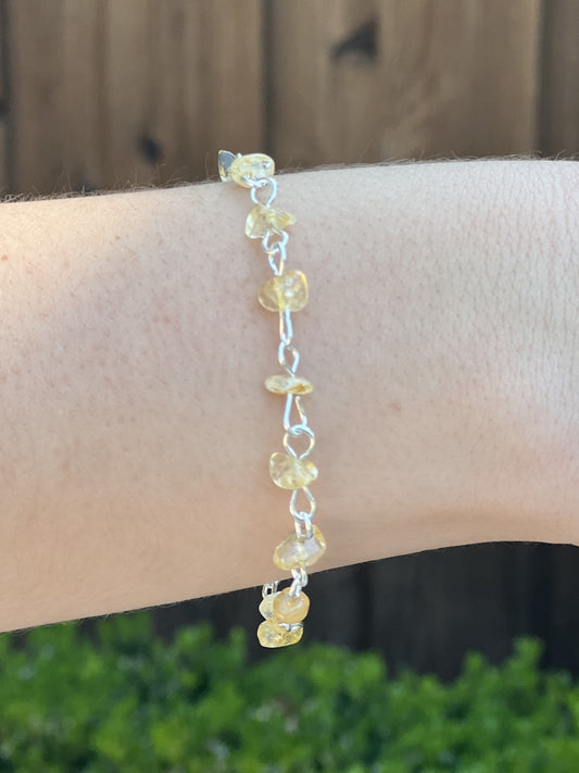 Silver Citrine Bracelet