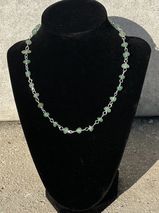 Silver Aventurine Choker