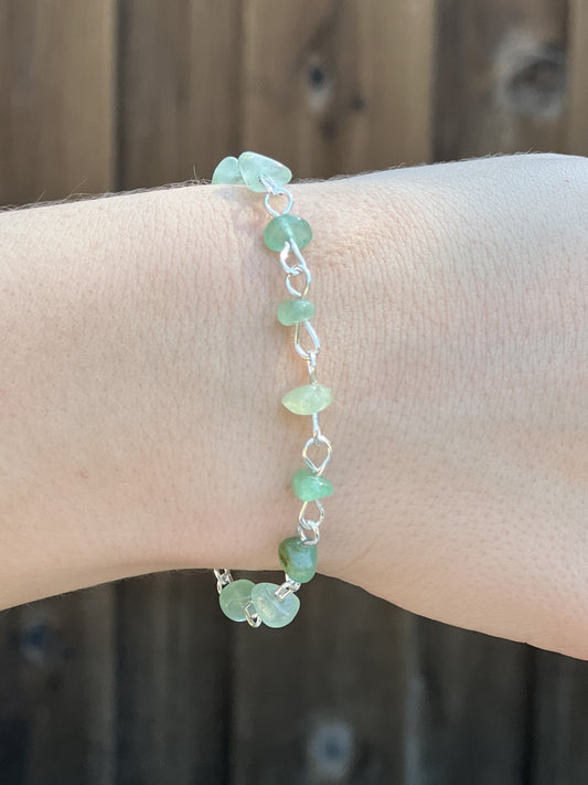 Silver Aventurine Bracelet